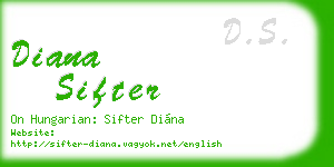 diana sifter business card